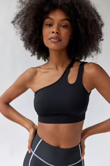Year Of Ours Robin One Shoulder Cropped Bra Top | Urban Outfitters (US and RoW)