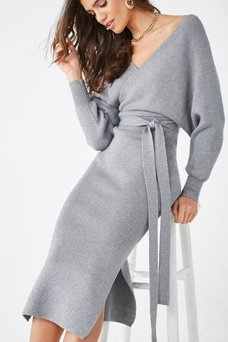 Surplice Sweater Dress | Forever 21 (US)