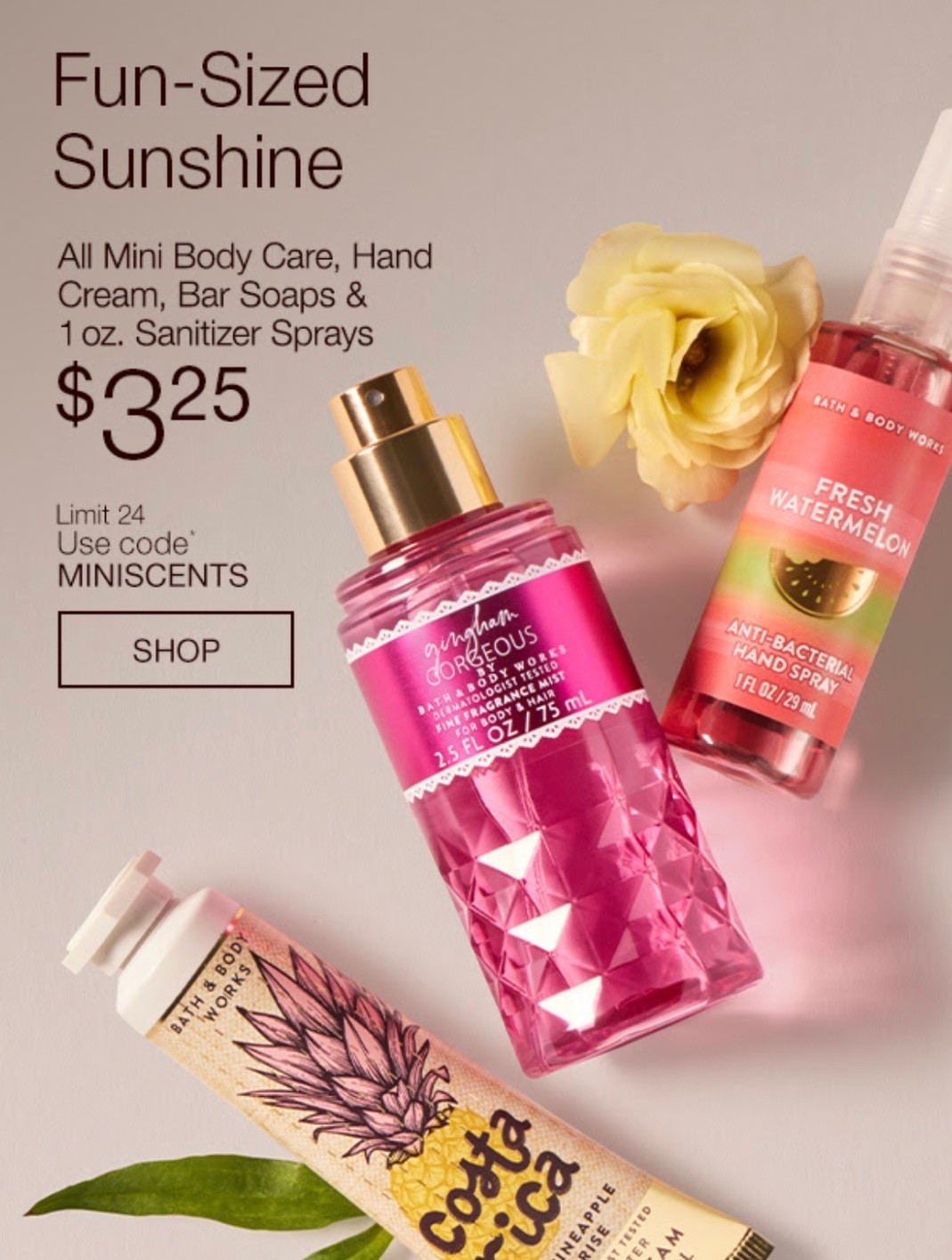 Bath & Body Works has all Travel Size Body Products, Hand Creams, Hand Sanitizer Sprays & Car Fragrances on sale for only $3.25 today!! More scents than I’ve ever seen are included in this sale - includes Men’s line and Spa Collection products as well (the Ocean Men’s Collection smells AMAZING 🌊) Great time to stock up, even for gifts or Easter baskets - can buy online and pick up in store! 

#LTKHome #LTKBeauty #LTKSaleAlert