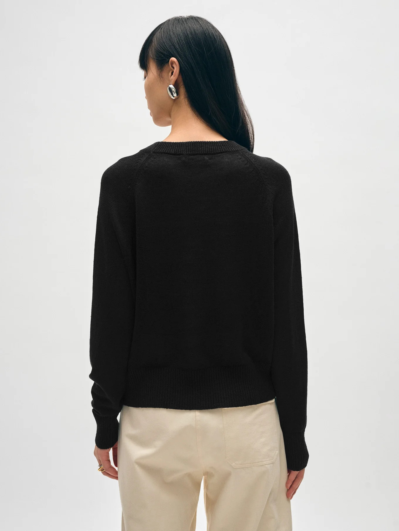 Linen Marled Sweatshirt | White and Warren