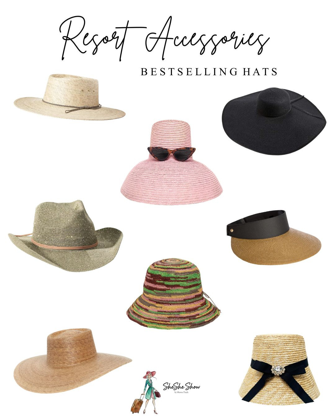  
Hats are a must when vacationing. Protect your face from the sun wearing a cute sun hat. So many styles to spice up your wardrobe 
 Cowboy hat, bucket hat, fedora hat, wide brimmed hat

#LTKSeasonal #LTKOver40 #LTKTravel