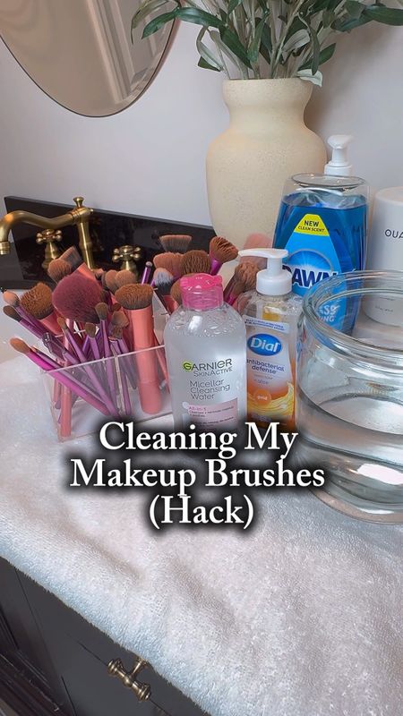 Women in STEM 🤩 I’ve been wearing makeup for 25 years and this is by far the best method I have found to get my brushes fully cleaned and dried quickly. These brushes are over a year old but look new 😍
 
Method & Rationale: 

1. You will need 2 large jars for the two step soaking process.

2. You will also need: blue Dawn dish soap (gentle yet effective); Dial antibacterial soap (for eliminating the bacteria that might be linering in hour brushes); micellar water (breaking down the makeup) and a power drill that can be adusted for different drill bits.

3) First add micellar water and water to one jar; and dawn, water and dial to another jar. I soak the brushes for about 5 min in micellar water. Then I switch them to soap mixture. 

4) Clean each brush using the power drill. And spin to rinse and dry. Let them dry on a towel or cooling rack. 

#asmr #asmrsounds  #cleaningmakeupbrushes #cleaningmakeupbrushesasmr 
#makeup #makeupbrushescleaning #aesthetic #satisfying #viral #clean #CleanTok #cleanwithme
