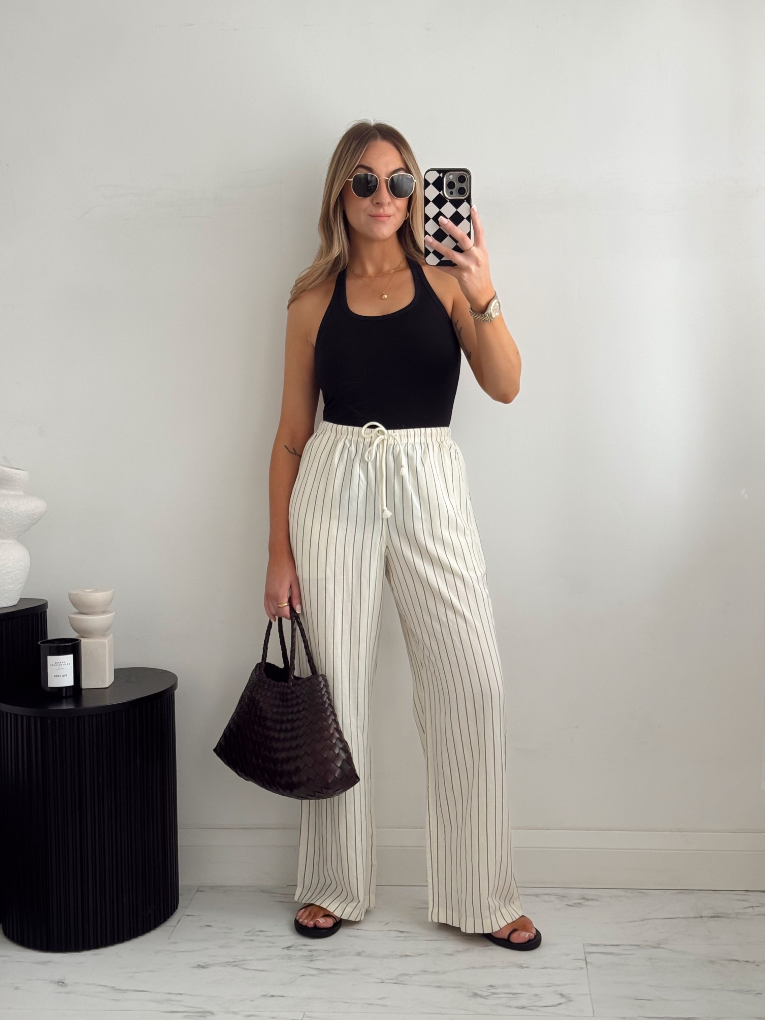Summer / holiday outfit idea.
FF20 for 20% off my bag! 

Striped trousers: XS
Bra top: xs

#LTKAprilSpotlight #LTKsale #LTKsummer