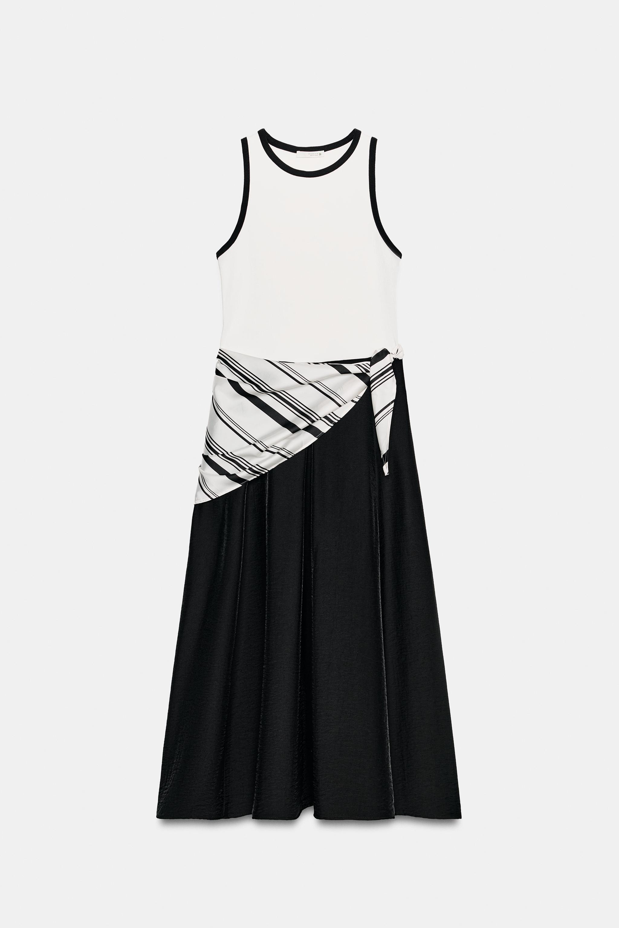 COMBINED SCARF MIDI DRESS | Zara US