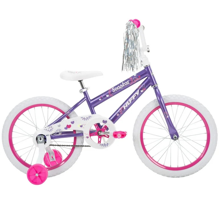 Huffy 18 in. Sea Star Kids Bike for Girls Ages 4 and up,Child, Metallic Purple - Walmart.com | Walmart (US)