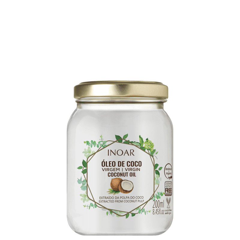 Óleo de coco virgem multifuncional para todos os tipos de cabelo. Hidrata, nutre e traz saúde a... | Beleza Na Web (BR)