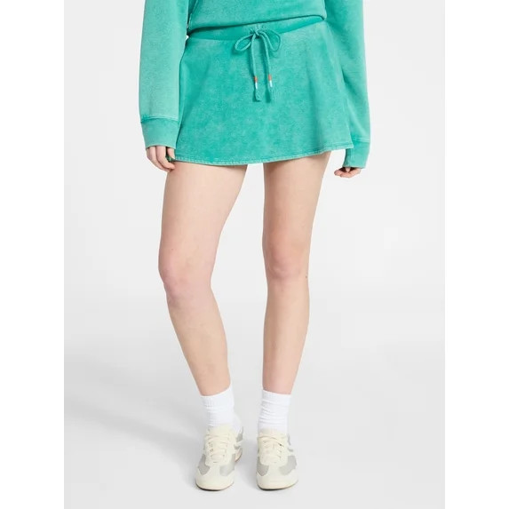 No Boundaries Washed Fleece Mini Skater Skort, Women's XXS-XXL | Walmart (US)