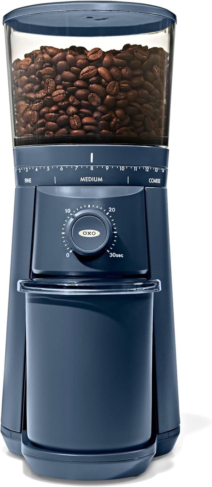 OXO Brew Conical Burr Coffee Grinder - Storm Blue, Stainless Steel Burrs, One-Touch Automatic Sma... | Amazon (US)
