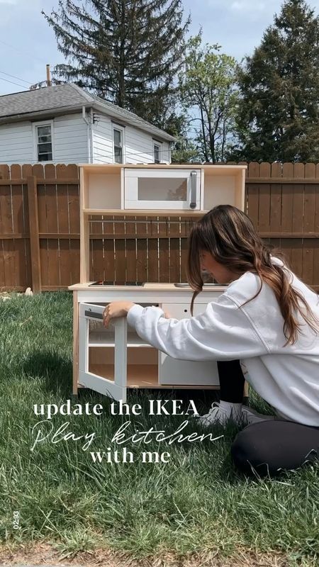 reimagined our IKEA play kitchen this time last year 🍴 from simple and white to a pop of fun color, backsplash, and gold hardware — for our playroom #ikeahack #playroomdecor #playkitchen #playroom

#LTKbaby #LTKhome #LTKkids