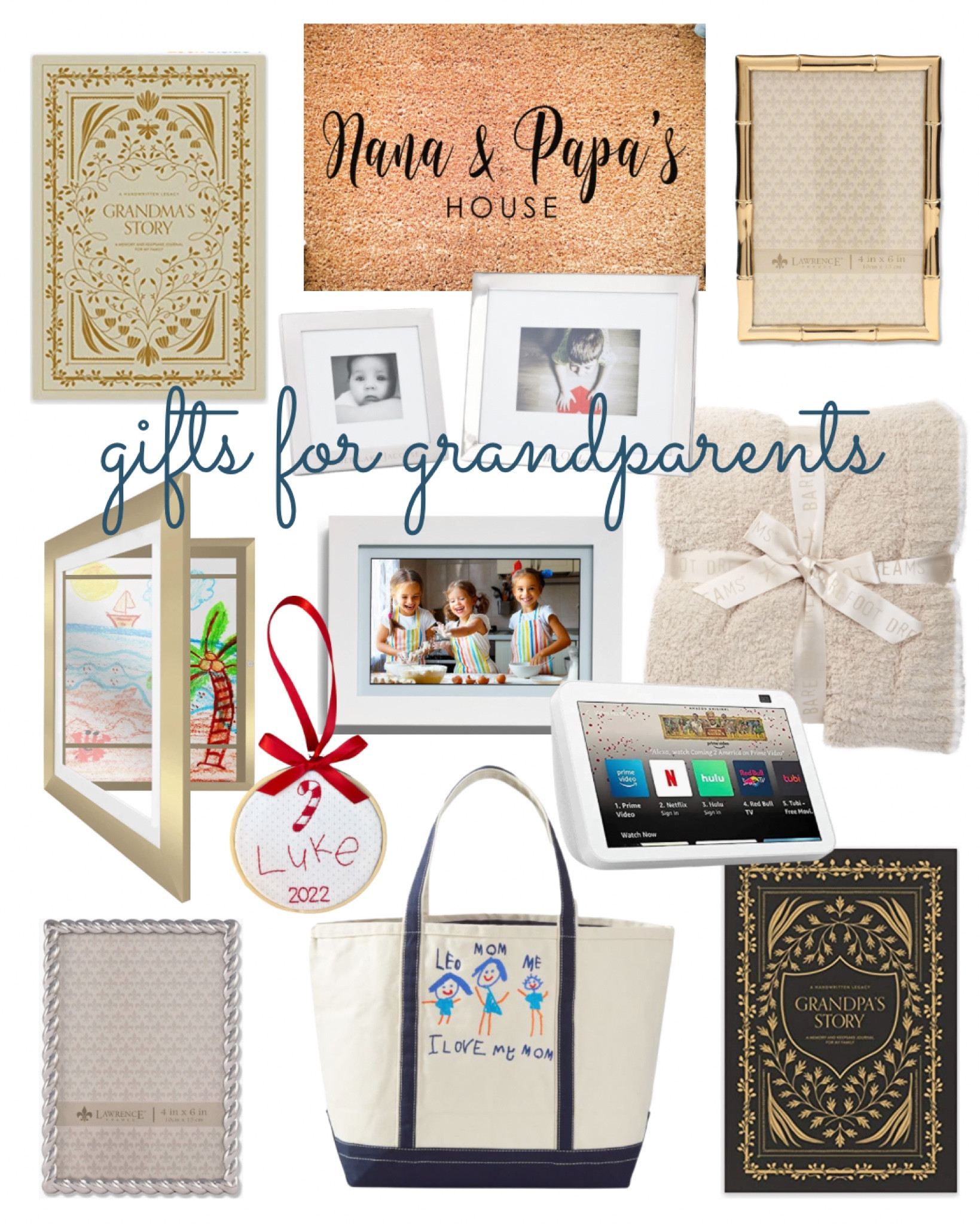 Gifts for Grandparents! 

One of my favorites gifts to give is a picture of the kids in a pretty frame. 

I also heard from so many of you who are grandmothers that this artwork frame would make a great gift! Then grandparents can easily store, switch out, and display art from their grandchildren. 

I also love the idea of giving an Echo Show because kids can easily video chat with their grandparents and it can work as a digital picture frame! 

You can shop all of these ideas on my LTK (link in bio). 

#LTKHoliday #LTKfamily #LTKGiftGuide