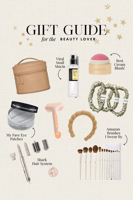 Gift guide for the beauty lover 

Makeup bag, snail mucin, hair scrunchie, blush, eye patches, headband, ice roller, shark hair, Amazon brushes 

#LTKHoliday #LTKCyberWeek #LTKGiftGuide