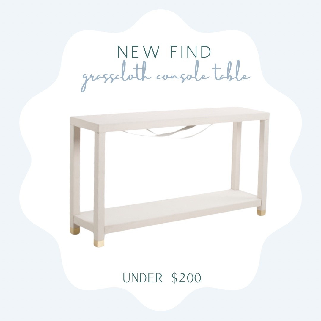 Grasscloth console table under $200! 

Console table, entryway decor, entryway refresh, neutral furniture, grasscloth, side table, sofa table, designer look for less, Serena and Lily inspired ￼