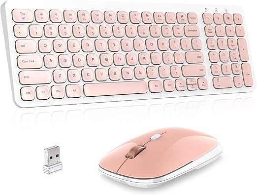 Wireless Keyboard Mouse Combo, cimetech Compact Full Size Wireless Keyboard and Mouse Set Less No... | Amazon (US)