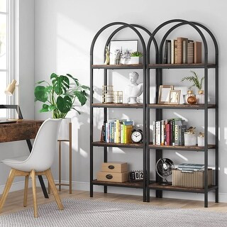 4-Tier Open Bookshelf, 70.8" Industrial Display Rack Tall Bookcase - 11.81"D x 23.62"W x 70.86"H | Bed Bath & Beyond