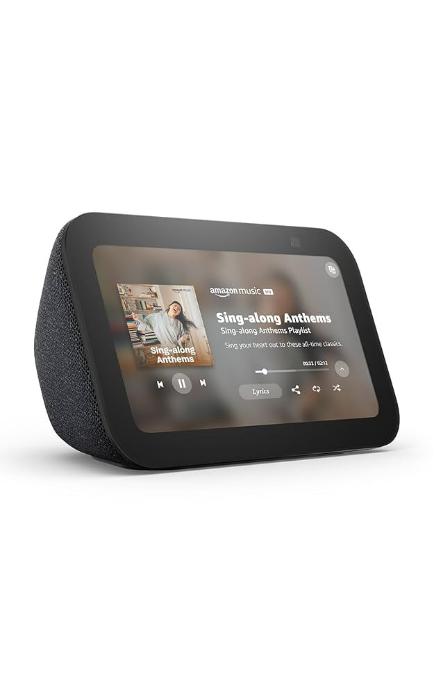 Amazon Echo Show 5 (newest model), Smart display with Alexa+ Early Access, 2x the bass and clearer sound, Charcoal | Amazon (US)