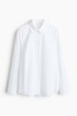 H & M - Poplin shirt - White | H&M (UK, MY, IN, SG, PH, TW, HK)