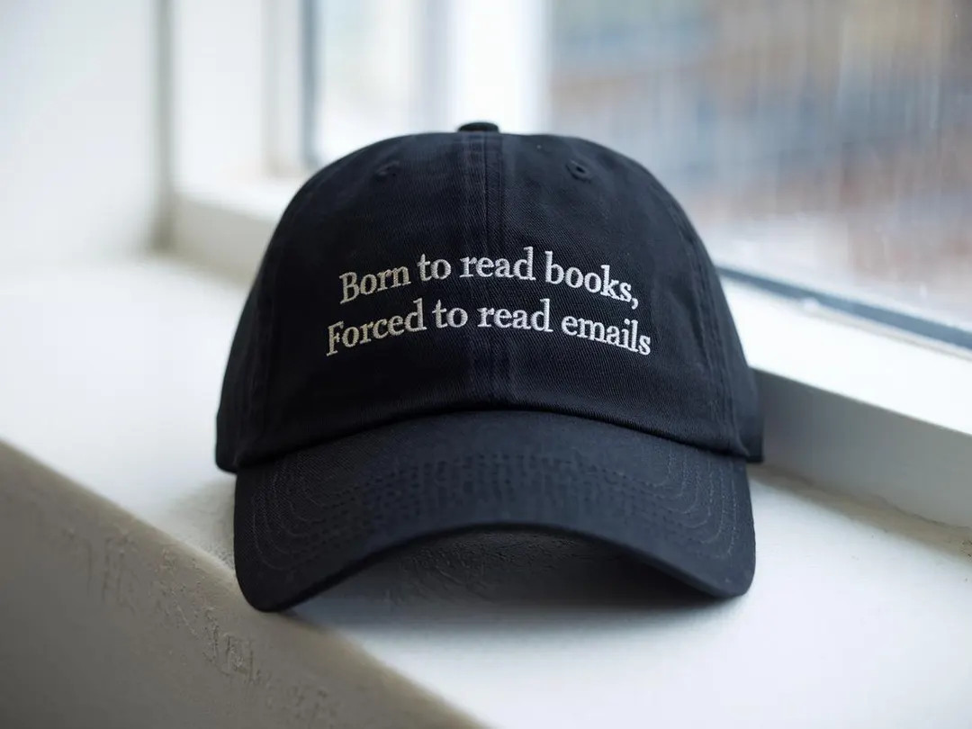 Born to Read Book Forced to Read Emails Embroidered Retro Hat, Book Lover Embroidered Hat, Bookis... | Etsy (US)