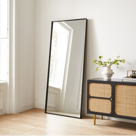Deep Frame Thin Metal Floor Mirror | West Elm (US)
