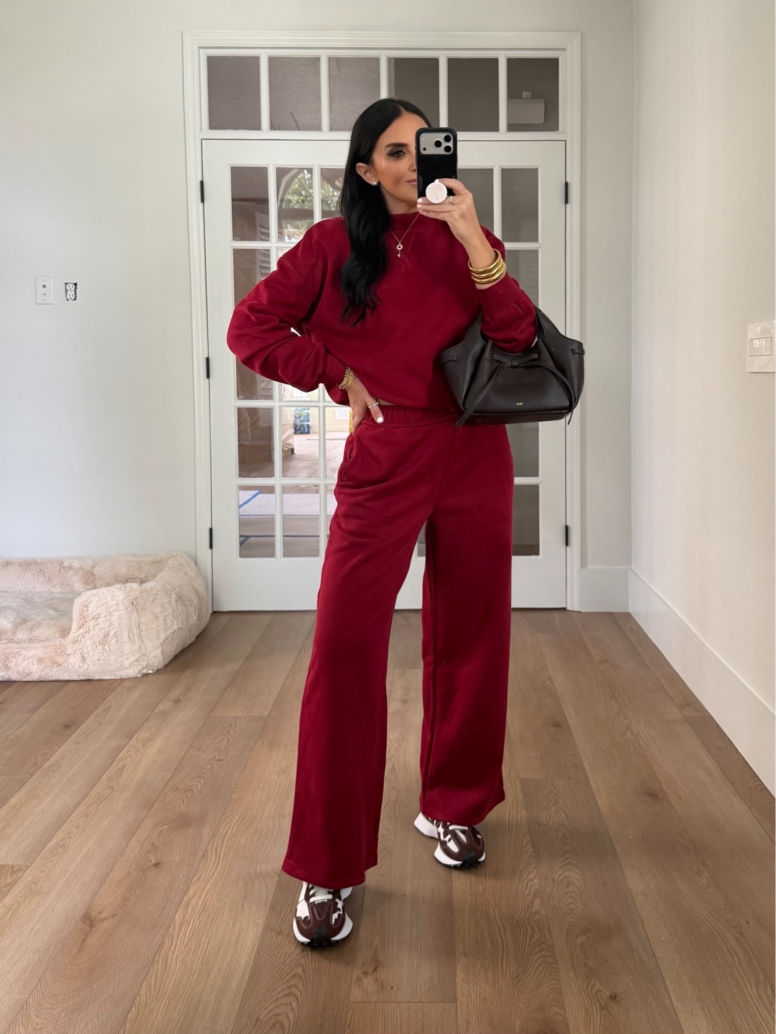 Women Cotton 2 Piece Outfit Mock Neck Sweatshirt set