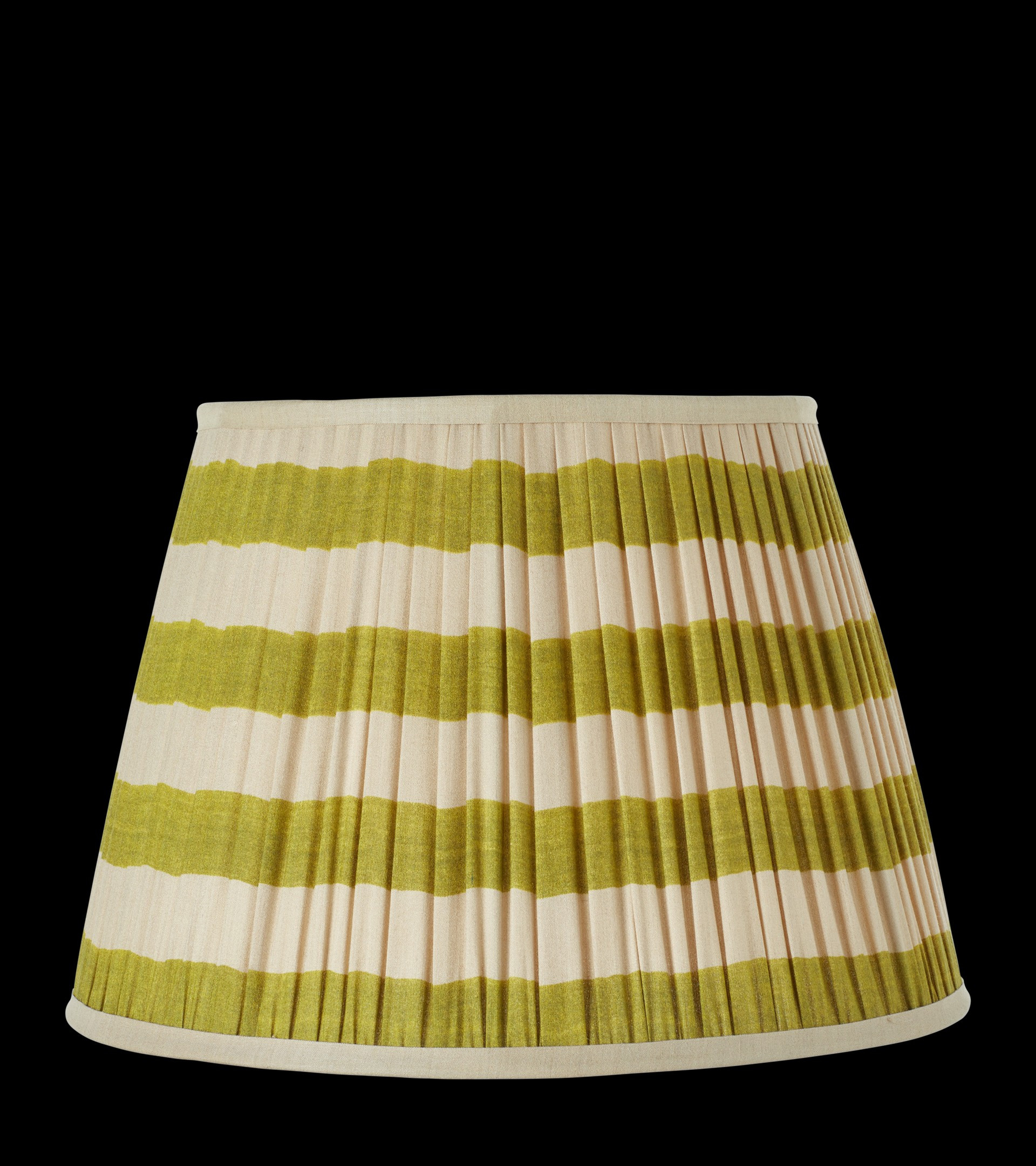 Warna Silk Pleated Lampshade -17.5in Lime | OKA US
