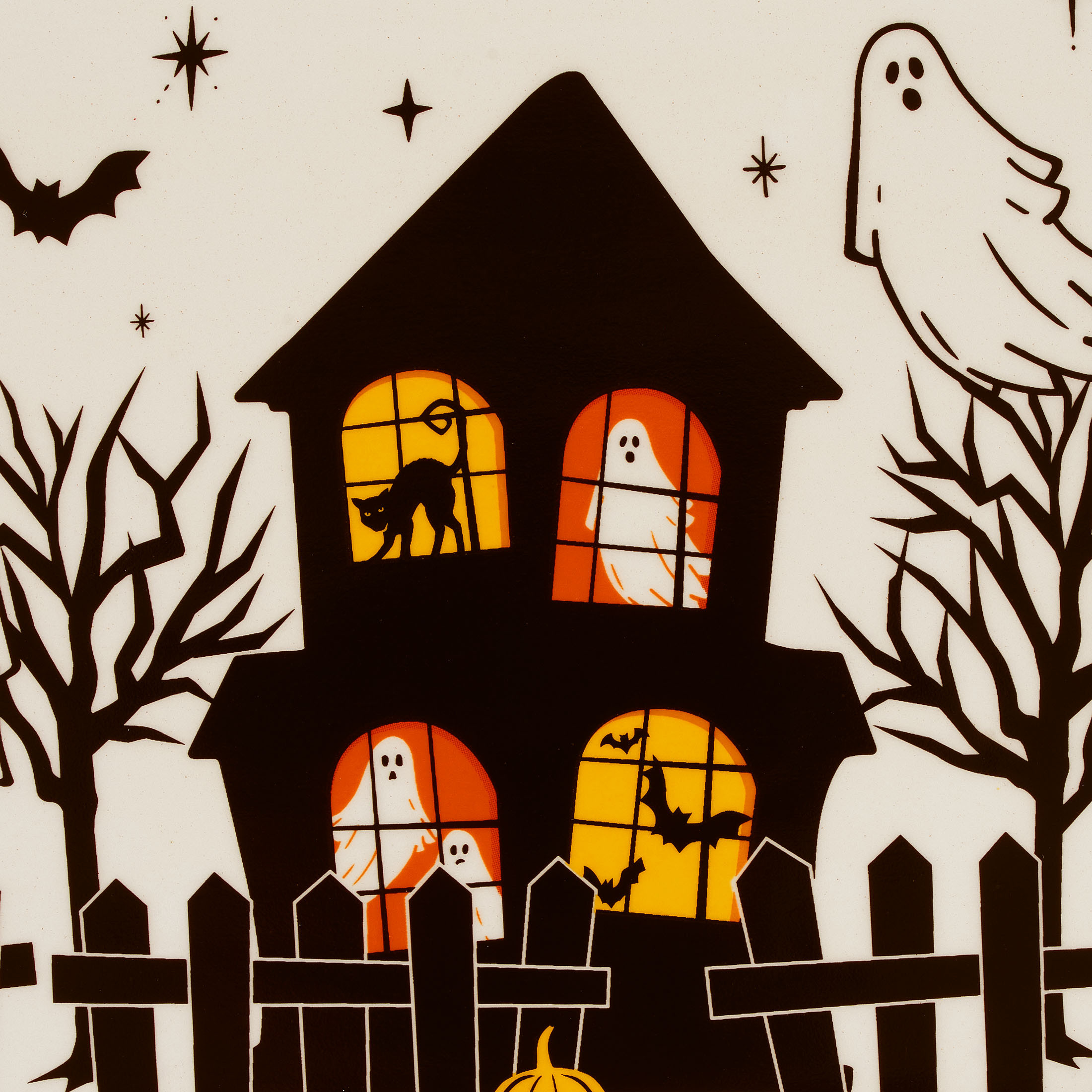 Halloween Earthenware Haunted House Serving Tray, 10.2 in x 7 in, by Way To Celebrate | Walmart (US)