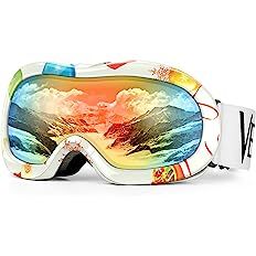 Kids Ski Goggles, Snowboard Goggles - VELAZZIO OTG Snow Goggles Anti-Fog Double-Layer Lenses, 100... | Amazon (US)