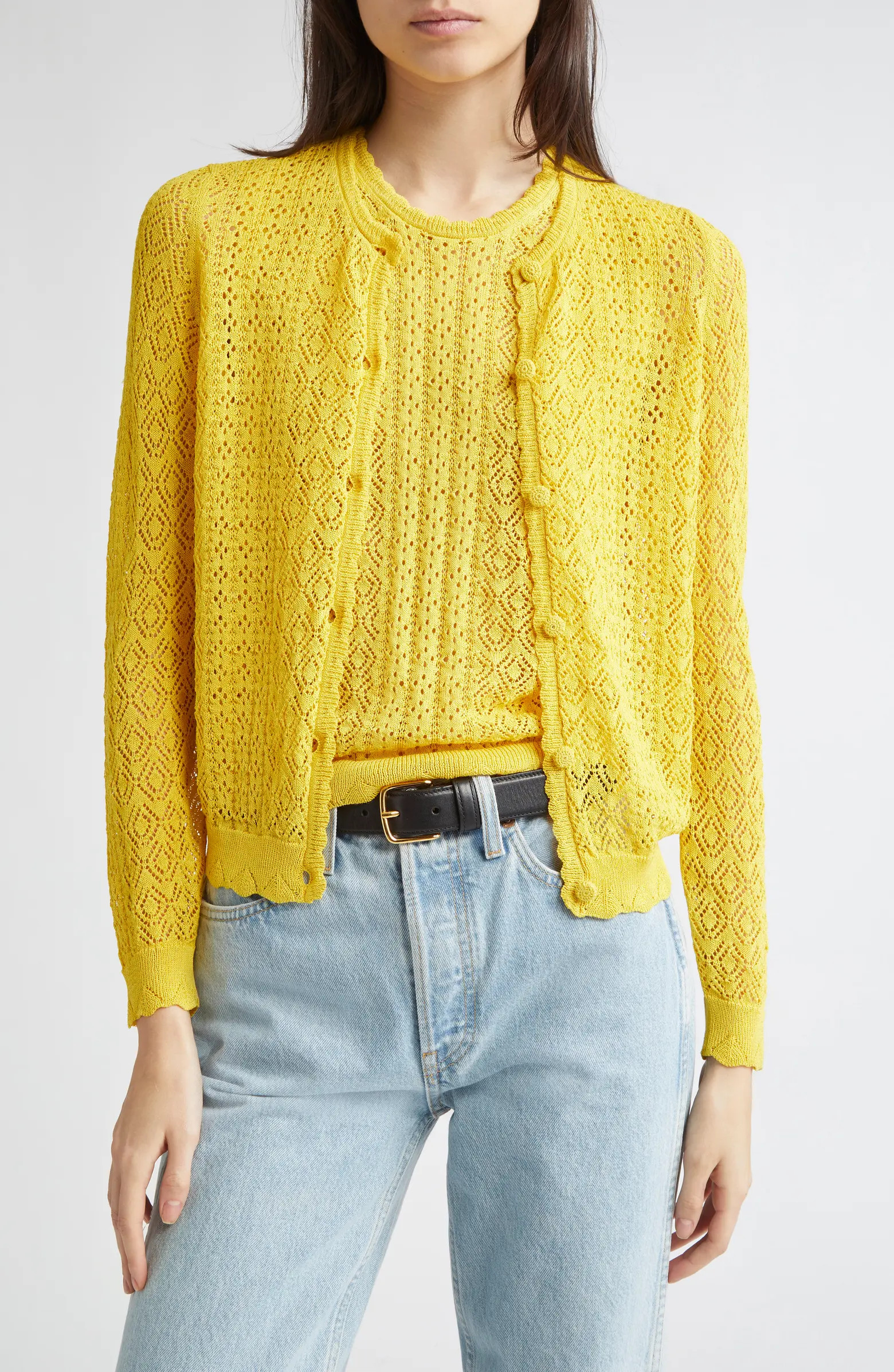 DÔEN Diane Pointelle Cardigan | Nordstrom | Nordstrom