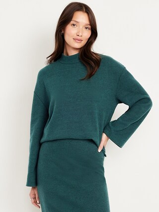 Cozy Mock-Neck Tunic Sweater | Old Navy (US)