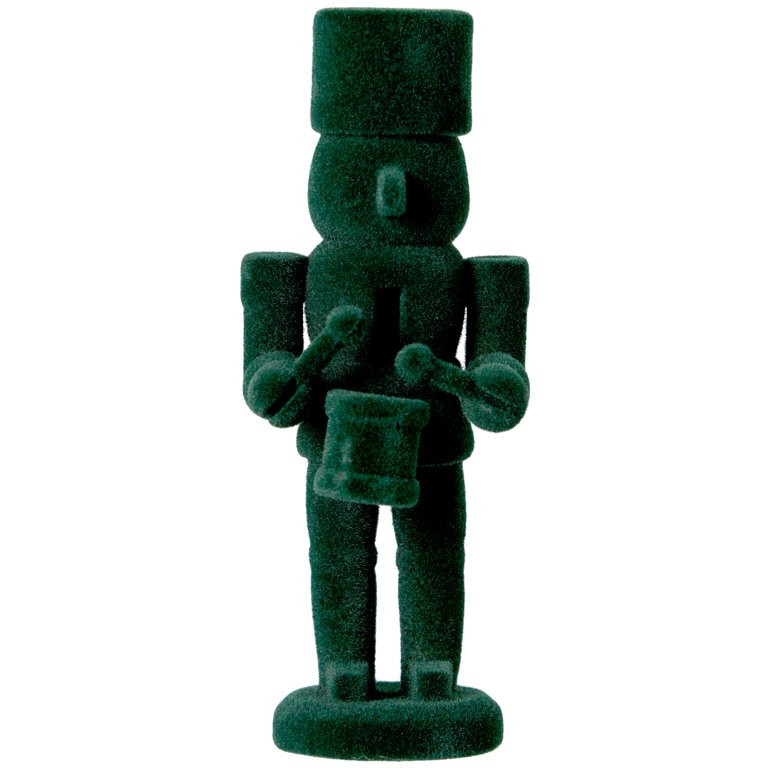 One Green Holiday Time Flocked Nutcracker Tabletop Decoration, 4.5 inch | Walmart (US)
