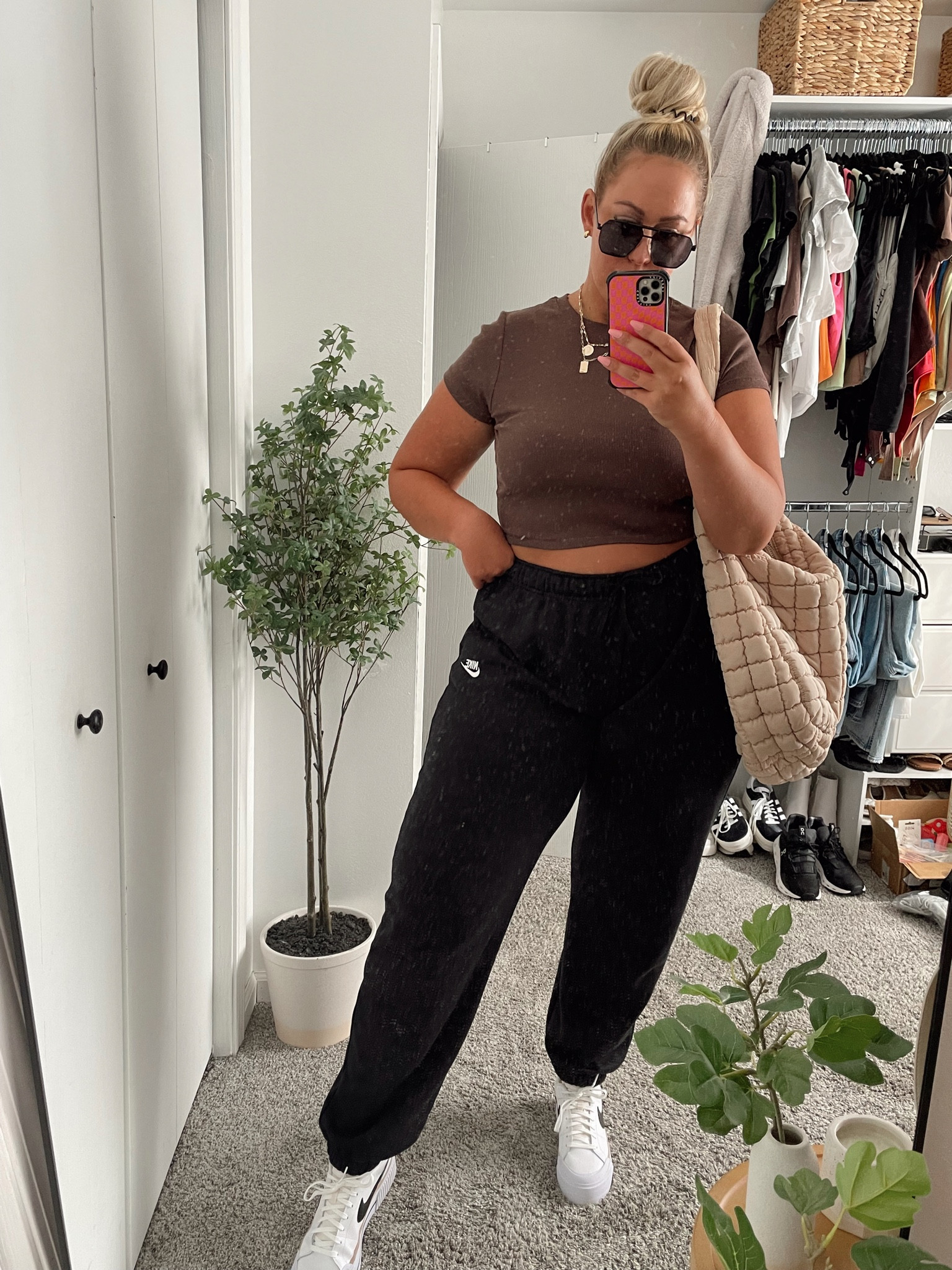 Xl in tee & xl tall in bottoms 🫶 

Fall outfits
Travel outfits
Comfy casual outfits
Errands outfits

#LTKstyletip #LTKshoecrush #LTKcurves