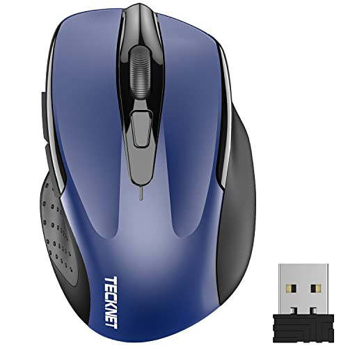 TECKNET Wireless Mouse, 2.4G Ergonomic Optical Mouse, Computer Mouse for Laptop, PC, Computer, Chromebook, Notebook, 6 Buttons, 24 Months Battery Life, 2600 DPI, 5 Adjustment Levels | Amazon (US)