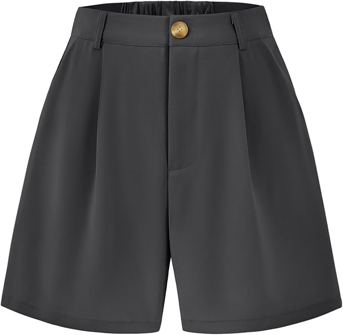 KIRUNDO Women's Shorts 2024 Trendy Summer Dressy Elastic High Waisted Pleated Business Casual Wor... | Amazon (US)