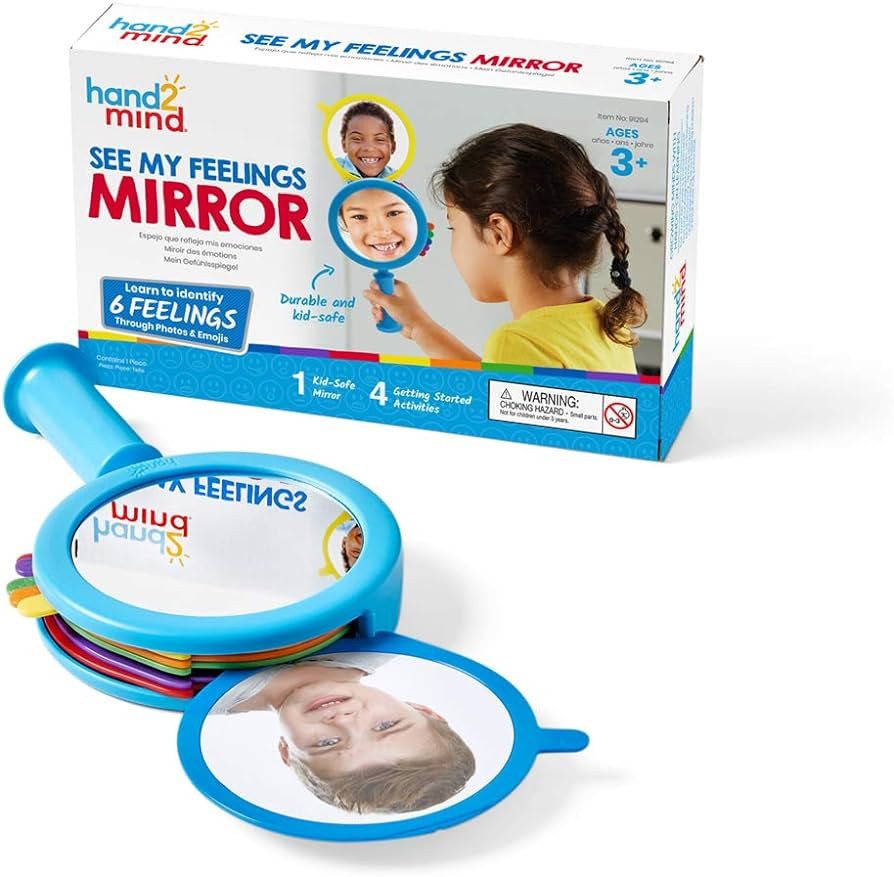 hand2mind See My Feelings Mirror, Social Emotional Learning Activities, Play Therapy Toys, Autism... | Amazon (US)