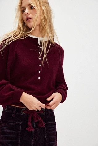Porta Cashmere Henley Sweater | Free People (Global - UK&FR Excluded)