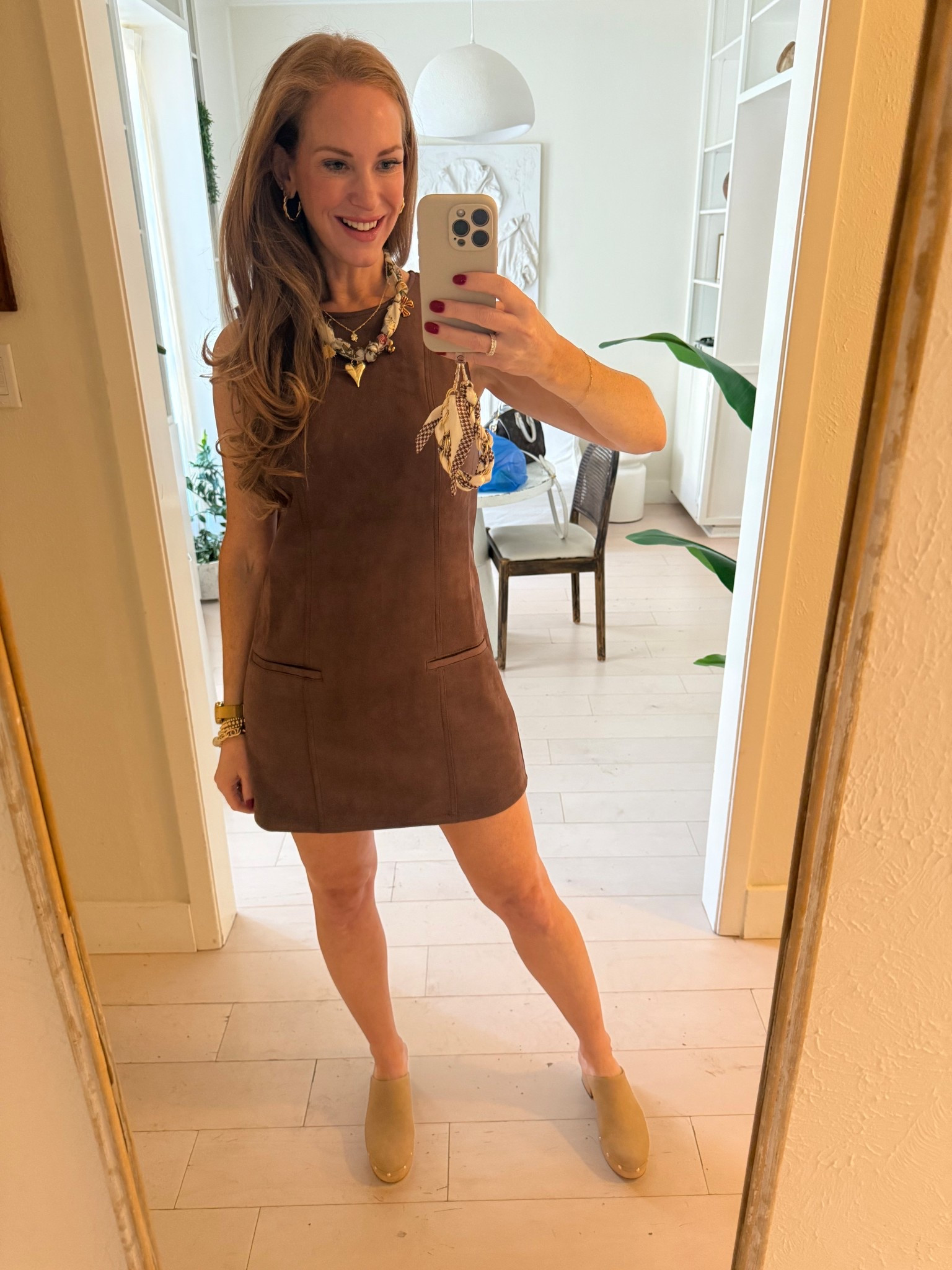 This chocolate brown suede dress is so good for the summer/fall transition! So happy I jumped on the clog trend too, they are sooo comfy!! 

#LTKShoeCrush #LTKFindsUnder50 #LTKStyleTip