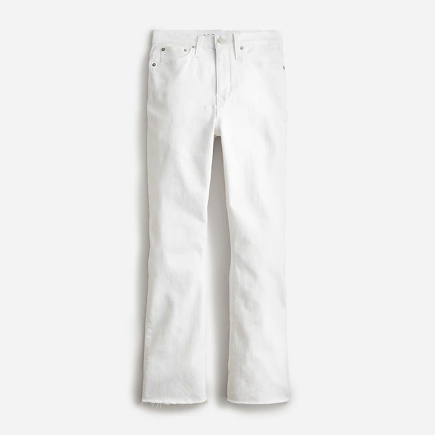 Petite 10" demi-boot crop jean in white | J.Crew US