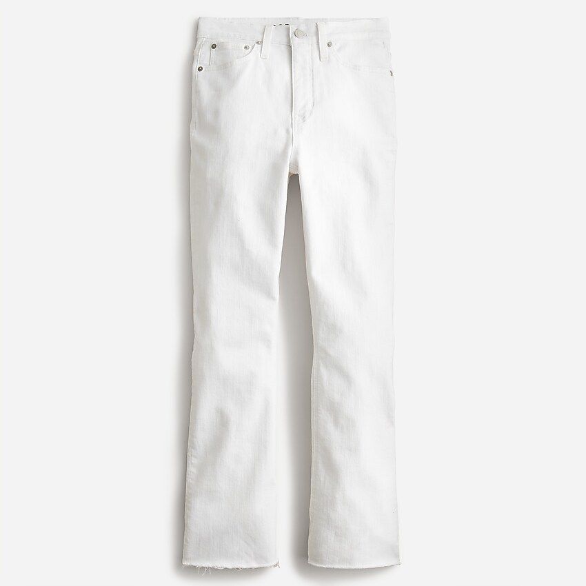 Petite 10" demi-boot crop jean in white | J.Crew US