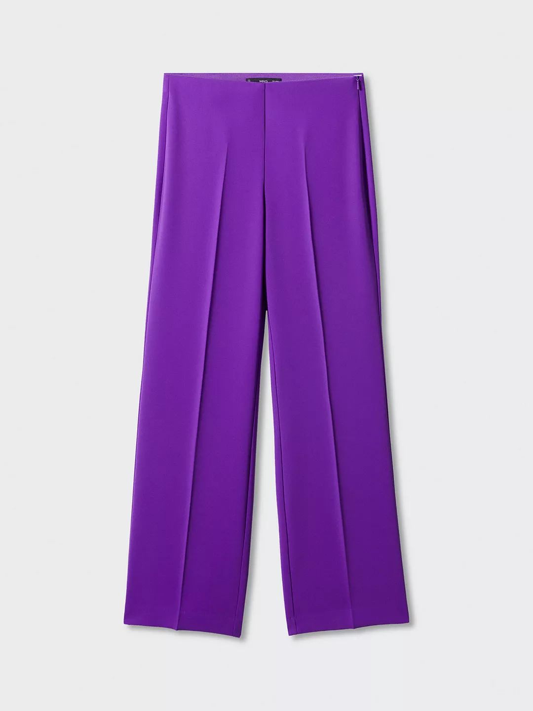 Mango Iguana Wide Leg Suit Trousers, Medium Purple | John Lewis (UK)