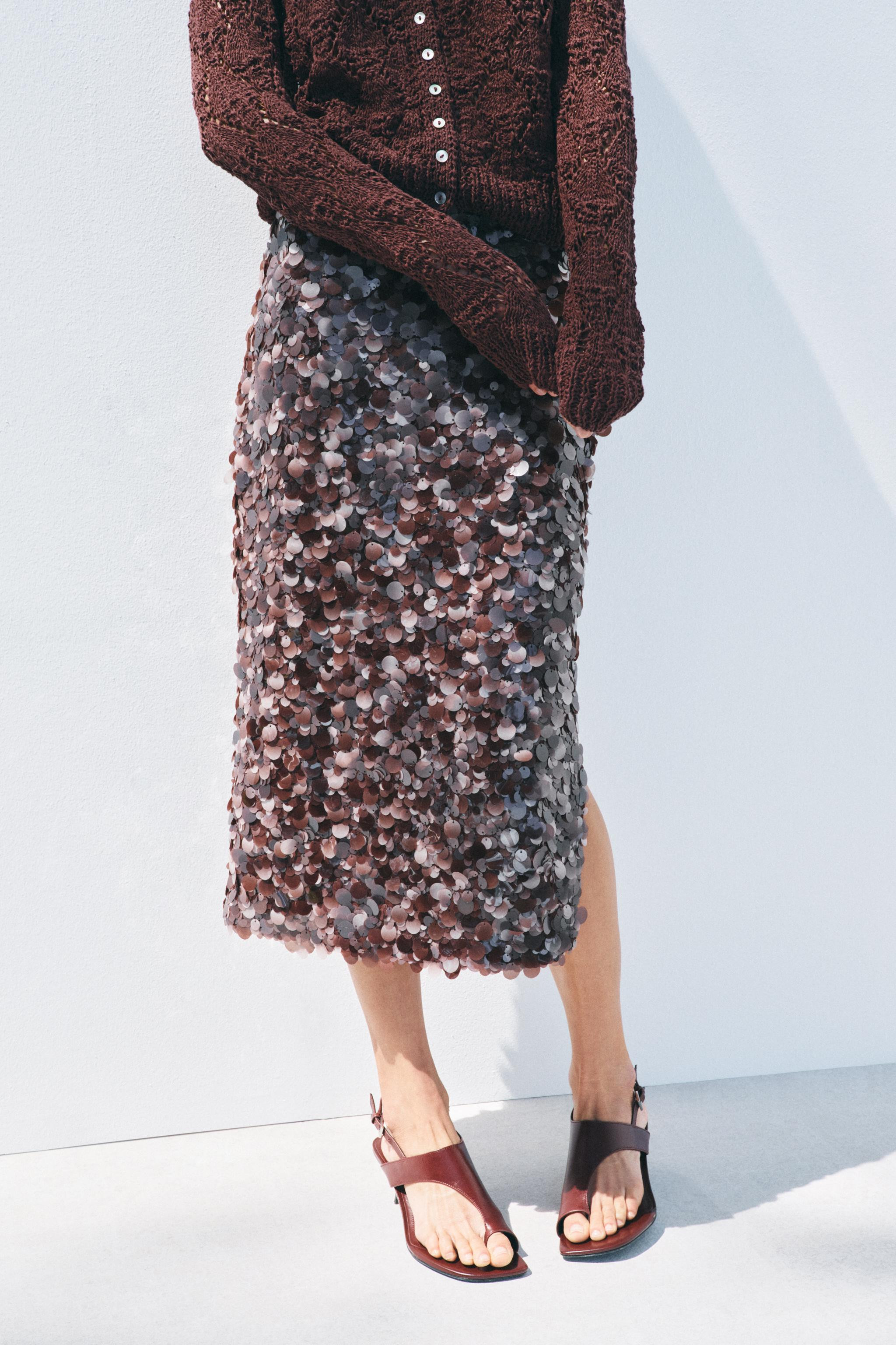 SEQUIN MIDI SKIRT | Zara US