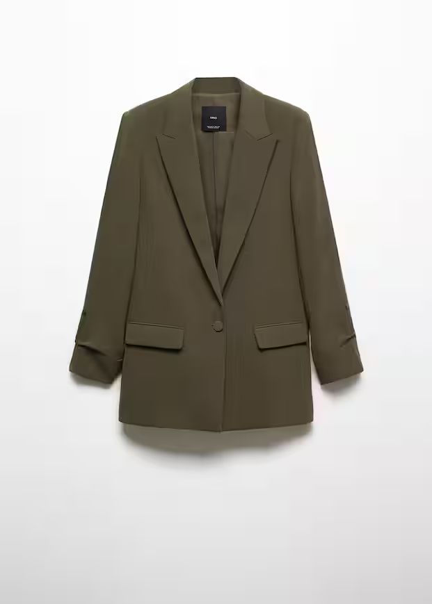 Tailored jacket with turn-down sleeves | MANGO (US)