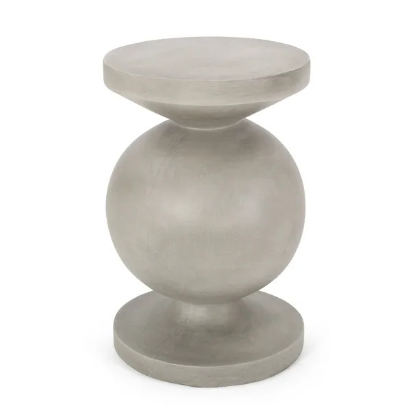 Travis Lightweight Concrete Outdoor Side Table, Concrete Finish | Walmart (US)