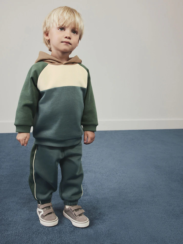 Blue/Green Colour Block Hoodie and Joggers Set (3mths-7yrs) | Next US