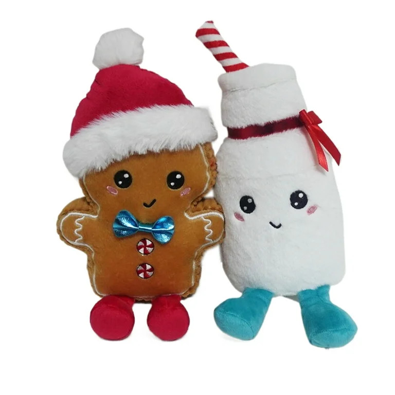 Gingerbread Cookie and Milk Christmas Plush, Brown and White, 8", by Holiday Time | Walmart (US)