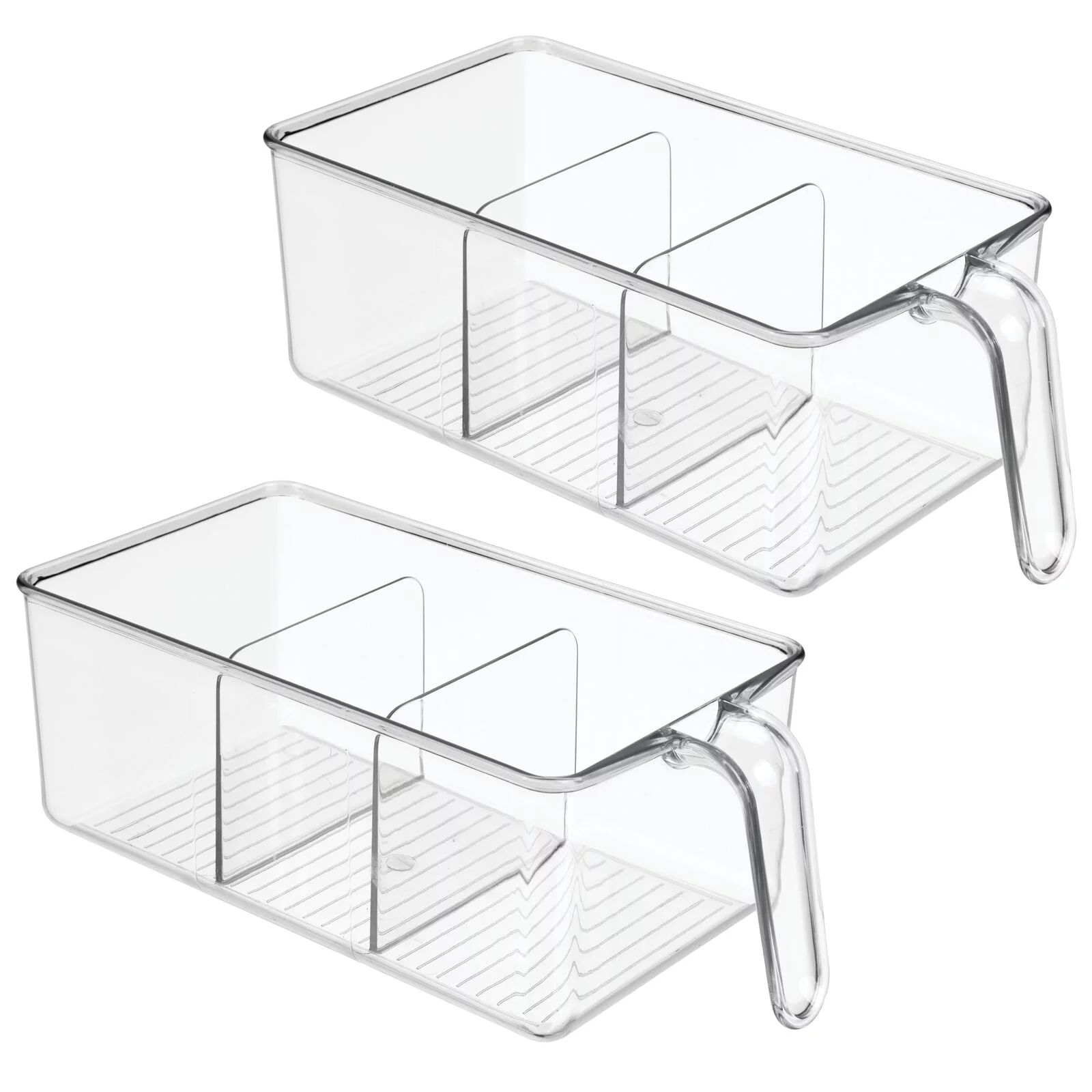 mDesign Refrigerator Storage Bin Cabinet Organizers, Plastic, 2 Pack | Walmart (US)