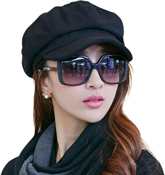 Comhats Wool Fashion Newsboy Hats for Women Winter Warm Pageboy Cabbie Cap Beret | Amazon (US)