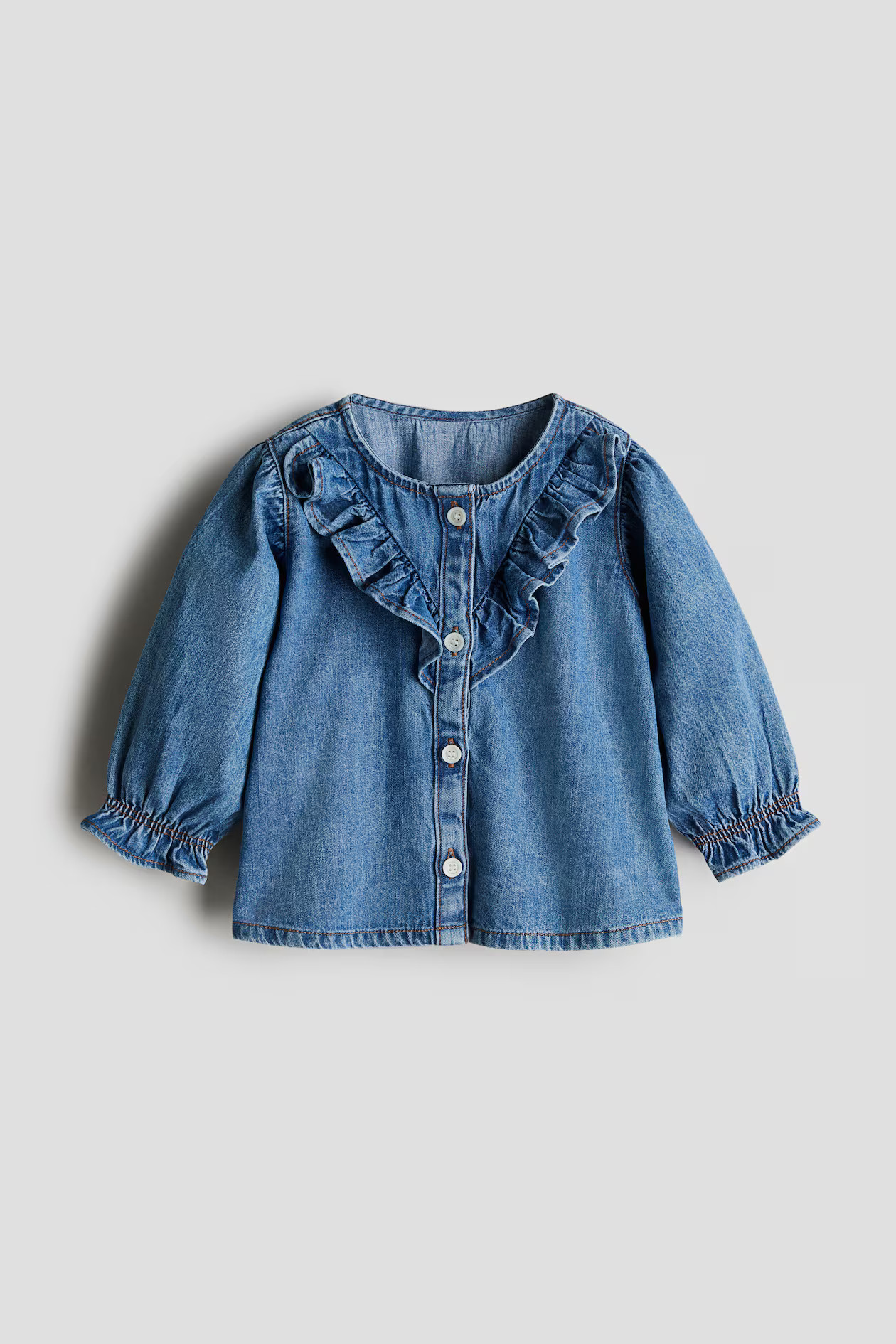 Flounced Denim Blouse | H&M (US + CA)