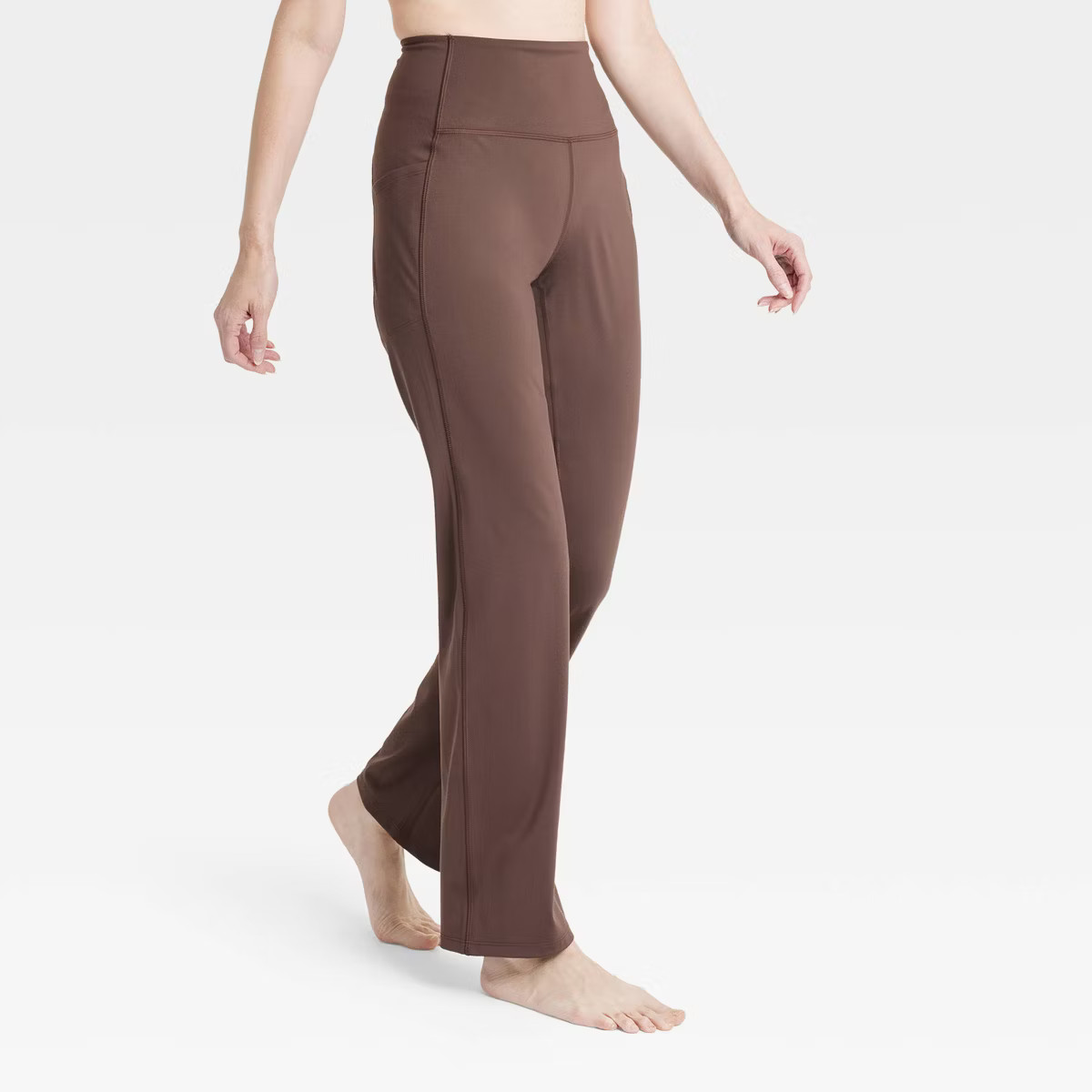 Women's Brushed Sculpt Curvy Pocket Straight Leg Pants 31.5" - All in Motion™ | Target