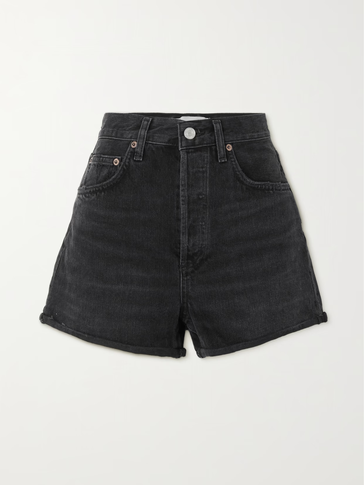 AGOLDE - Dee Organic Denim Shorts - Black | NET-A-PORTER (US)