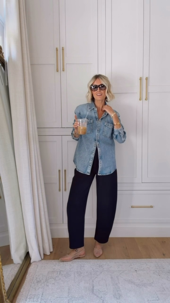 An easy go-to look that you can throw on always is a denim button down & a pair of pants! This is minimal effort, but you look very elevated! Wearing M in shirt & XS in pants!

Loverly Grey, Target, barrel pants, black pants, mesh shoes, fall outfit inspo, denim shirt, denim button down

#LTKSeasonal #LTKWorkwear