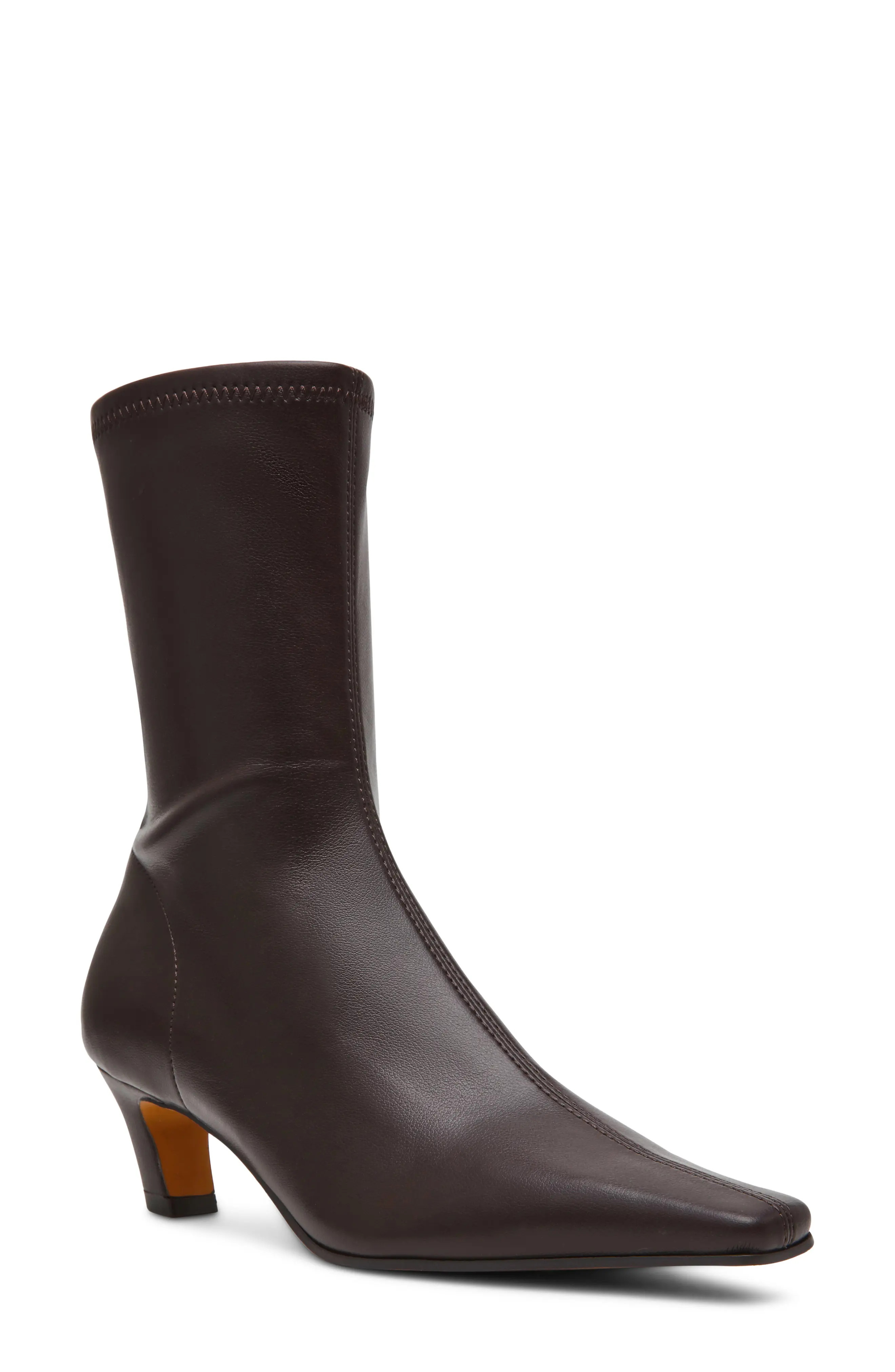 Steve Madden Kimmens Faux Leather Bootie in Brown at Nordstrom, Size 7.5 | Nordstrom